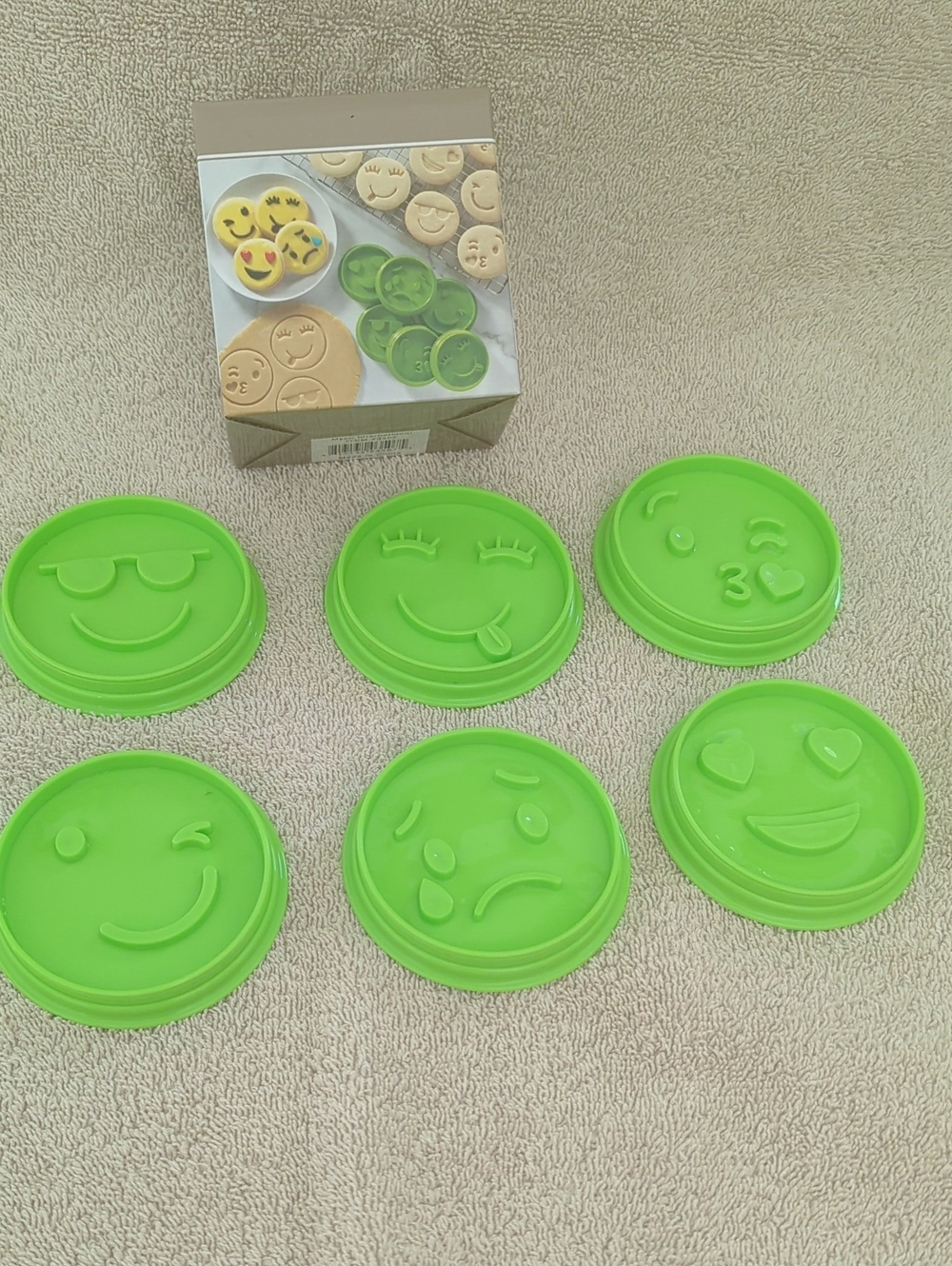 Green Emoji  Set Of 6 Cookie Cutters